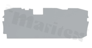 Ścianka końcowa/wewnętrzna do złączy przelotowych serii 2002; grubość 0.8mm; szara; montaż zatrzaskowy