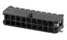 Header for PCB; pitch 3.00mm; 18-contacts [2x9]; SMD; male; side entry; 2 rows; 250V/5A