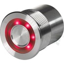 Przełącznik piezoelektryczny; monostabilny; impuls min. 15s; O30mm; 1NO; bezpolaryzacyjny; przewody ok. 200mm; stal nierdzewna; podświetlenie pierścieniowe RGB; LED 5-28VDC; IP67/IP69K; IK02; 1A, 32VAC/48VDC, 10W