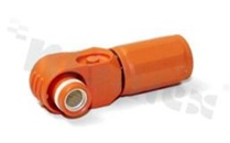 Złącze; wtyk żeński; kątowy prawy; zaciskane 16mm2; seria SurLok Plus; 5.7mm; 1pin; IP67; 120A; 1000V; kolor pomarańczowy