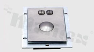 Trackball z dwoma przyciskami; USB; 110mm x 83mm; wandaloodporna; montaż od spodu