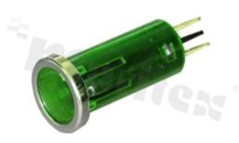 Signal lamp; 16.5mm; green; LED 12VDC