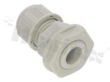 Cable gland PG7; nylon; PG7 2-5.00mm; grey; with lock nut; for wrench 15
