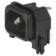 Złącza zasilające AC/DC; Flanges, Panel, Through Hole; Solder; Receptacle; 11.399995 g