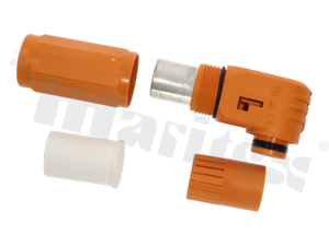 Złącze: zasilające DC; wtyk; ES-250A; 1,5kV; PIN: 1; IP67; 70mm2, pomarańczowe