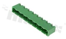 Pluggable terminal block; pitch 7.50mm; 8-ways; male; R/A pin header; closed type; UL 300V/15A; TUV:400V/20A