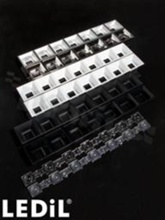 Odbłyśnik for LED; Number of LEDs: 7; Dimensions: 280x40mm; Height: 20.3mm; meterial: PC; Fastening: pin; screw; clips