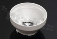 Soczewka do diod LED COB; kąt rozsyłu: 15 do 31 stopni FWHM; ilość diod: 1; rozmiar: 50x50mm; wysokość: 25.5mm; rodzaj materiału: PMMA; PC; sposób mocowania: gniazdo