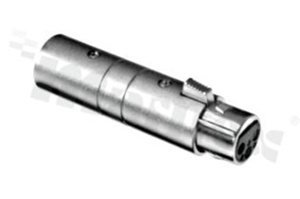 Adapter męski/żeński; 3 stykowy; niklowany