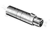 Adapter male to female; 3 poles; nickel finish
