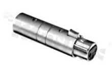 Adapter male to female; 3 poles; nickel finish