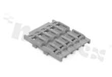 Adapter; mounting; 5-track; for through-hole installation connector with lever; with snap-on foot; gray