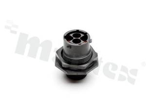 Amphenol Aquarius receptacle; 4pins(2+2); male insert; 23A&7.5/ 5A; shell size 12; contact size: 2x 20; 2x2.5; contacts sold separately; NBR seal; IP68/69k