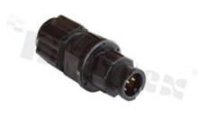 Plug AU series; 4 pins; male; straight; Imax= 2A; wire range: 4.5-6.5 mm2; 2 point lock bayonet; IP67