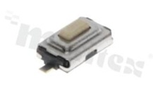 Przełącznik Tact Switch; SMD; wymiary korpusu 3.7x6.1; h=2.5mm; pionowy; o sile nacisku 250gf; przycisk prostokątny