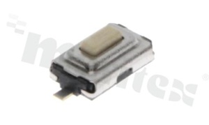 Tact Switch; SMD; dimensions 3.7x3.7; h=2.5mm; vertical; operating force 250gf; button: rectangular