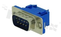 D-Sub Connector; male; without thread; 9 contacts