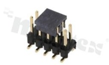 Pin Header; pitch 2.54mm; 2x5 pins; assembly: SMD; male; straight; double row