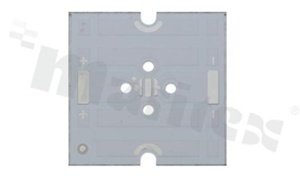 Podłoże MCPCB, przewodność cieplna 1.5W/(m*K), Ilość warstw - 1, biała soldermaska, kolor legendy: bezbarwna, rozmiar: kwadrat 30mm, pokrycie padów: cyna bezołowiowa; do diod XP/XT, /20