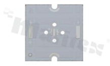 MCPCB, thermal conductivity 1.5W/(m*K), number of layers - 1, white soldermask, legend color: colorless, size: square 30mm, pad cover: lead-free tin; for XP/XT LEDs, /20
