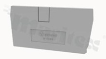 End/internal wall for through terminal blocks; 1,5mm thick; grey; snap-on mounting