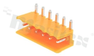 Pluggable terminal block; pitch 3.96mm; 6-ways; male; r/a pin header; open type; UL 150V/8A