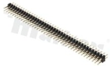 Listwa stykowa do PCB; w rastrze 2.00mm; 2x40 styków; montaż: THT; męska; prosta; dwurzędowe