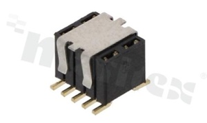 Pin Header; pitch 1.27mm; 2x5 pins; assembly: SMD; female; straight; double row