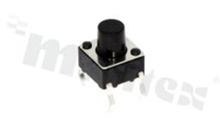 Przełącznik Tact Switch; SMD; wymiary korpusu 6.0x6.0; h=7.3mm; pionowy; o sile nacisku 160gf; przycisk okrągły