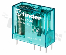 Electromagnetic relay; bistable; contact rating current 16A; coil voltage 5VAC,5VDC; 1 changeover contact (1C); 16A/250VAC,16A/24VDC; mounting: PCB, socket
