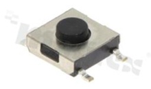 Przełącznik Tact Switch; SMD; wymiary korpusu 6.2x6.2; h=3.1mm; pionowy; o sile nacisku 160gf; przycisk okrągły