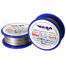 Silver coated copper wire; diameter 1.50mm; SWG 17; -40+105 deg.C; 6m; 100g.