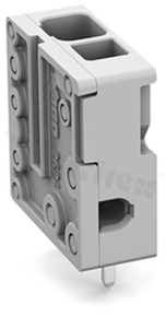 Listwa zaciskowa do PCB; przewód-płytka; na przewód 0.2 - 6.0 mm2 (24-10AWG); raster 5.0 mm; 1-torowa.; kąt ułożenia przewodu względem płytki: 90; Push-in; szary; 300V/26A