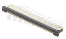 ZIF connector for FFC/FPC; pitch 1.00mm; 28-contacts; SMD; top entry