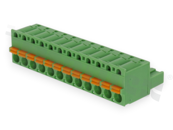 Pluggable terminal block; 5.08mm pitch; 12-ways; female; for wire 2.50mm2 (26-16AWG); wire insertion direction same as plug-in direction; p.bronze contacts; spring clamp; brass cage; UL 300/10A