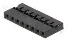 Korpus listwy; w rastrze 2.00mm; 1x8 styków; montaż: do przewodów; żeńska; jednorzędowe