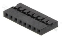 Korpus listwy; w rastrze 2.00mm; 1x8 styków; montaż: do przewodów; żeńska; jednorzędowe