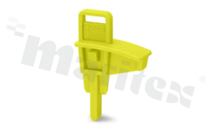 Blokada przełączania; do łącznika uchylnego; żółta