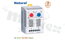 Thermostat; normally closed;  16A dla 250VAC; na szynę DIN; IP20; -45+80 st.C; 67x50x46mm