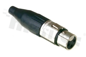 Connector XLR; female; plug; 15A; 133V; 3-6.5mm; 14AWG; IP40