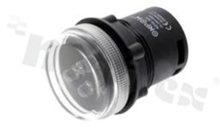 Lampka sygnalizacyjna; 30mm; zacisk śrubowy; poliamid; podświetlenie LED białe; LED 220/380V.