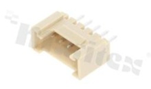 Header for PCB; pitch 2.00mm; 5-contacts; THT; male; top entry