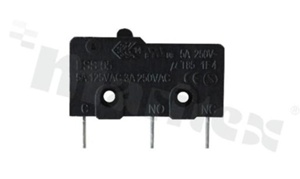 Miniature Micro switch with button; SPDT; PCB type; 5A.