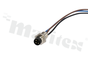 M8 connector; A-coding; socket; male; cable length 0.5m; 4A/60VAC