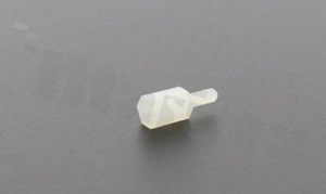 Tulejka dystansowa; plastikowa; sześciokątna; gwint M2 wewnętrzny-zewnętrzny; wysokość dystansu 6.0mm