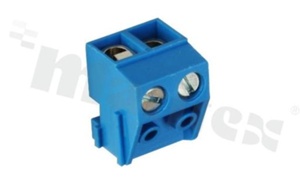 Gniazdo śrubowe; 2-torowe; wtykowe; w rastrze 5.00mm; ze śrubami (-); niebieskie; klatka mosiężna; otwór okrągły na przewód max 1.5mm2