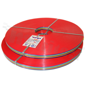 Flat ribbon cable TLWY; with 10 separately insulated copper wires; cross section 0.35mm2; AWG 22; 500V; -40+105 deg.C; 50m.