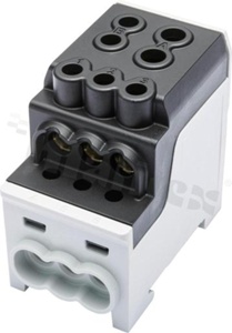 Złączka na szyne DIN; blok rozdzielczy dystrybucyjny;czarny; jednobiegunowy; 70mm2; Al/Cu;1000V AC;1500 V DC; 170 A