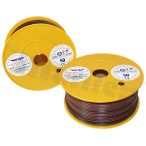 Przewód pojedynczy LGY/H05V-K; z wielodrutową miedzianą żyłą; brązowy/czarny; przekrój 2.50mm2; AWG 14; 500V; -40+105 st.C; 50m.