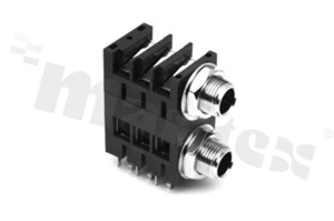 Connector: Jack 6.3mm; socket; female; ways: 2; angled 90st.; on panel mounting